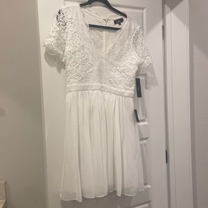 Lulu’s Angel in Disguise white skater dress L